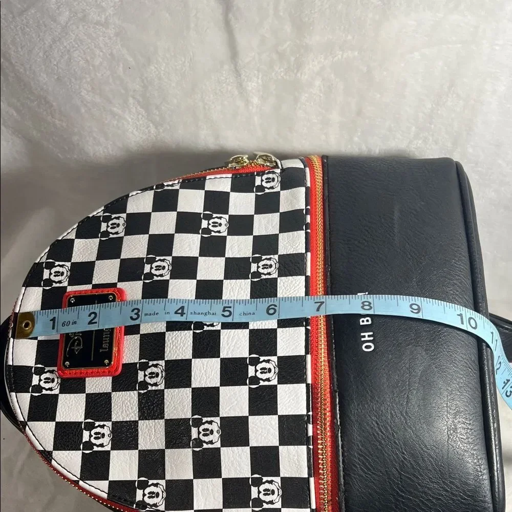 Loungefly Disney Black and White Checkered Mickey Backpack - Picture 16 of 16